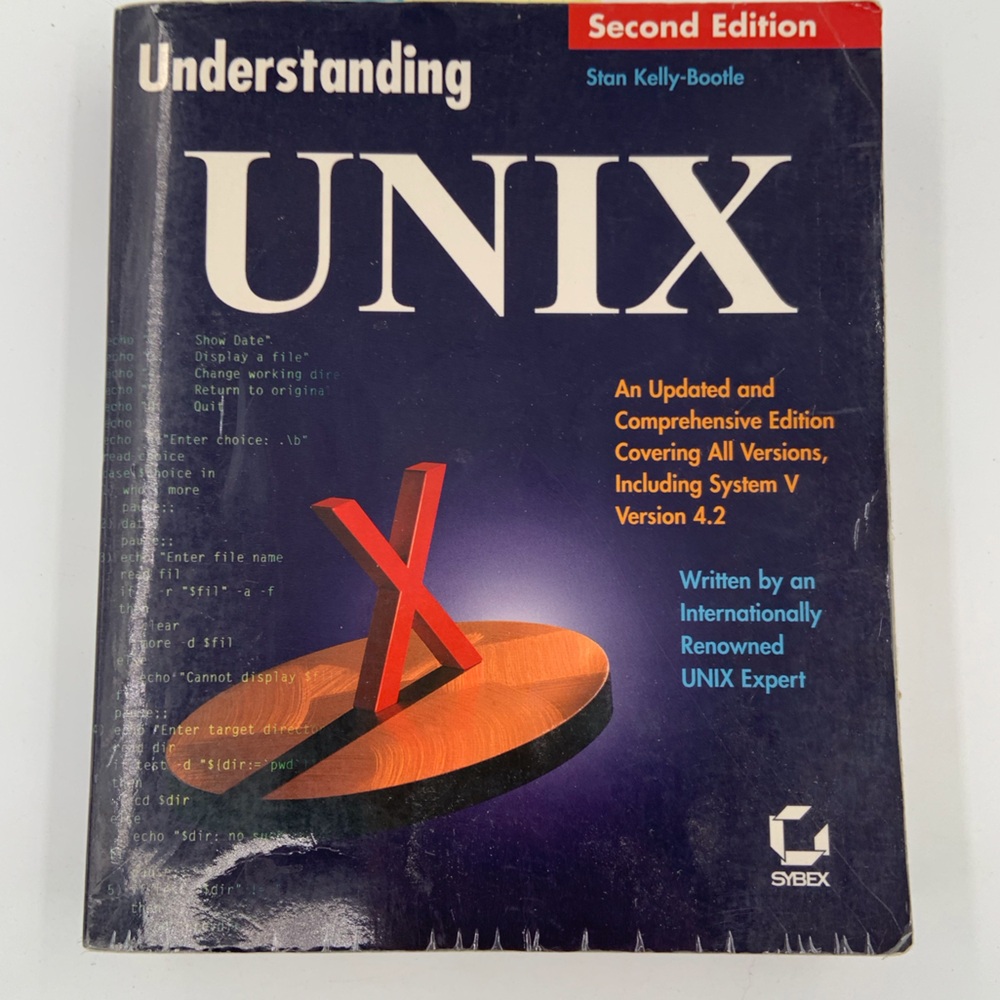 🌹New Listing🌹GUC Understanding UNIX -book - Stan Kelly-Bootle -Second Edition